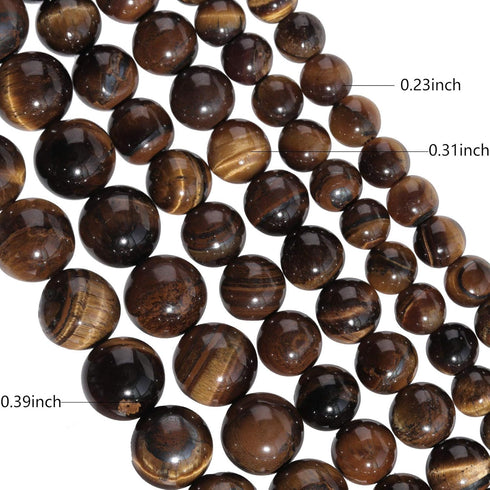 Natural Stone Beads 10mm Yellow Tiger Eye Polished Round Smooth Agates Gemstone Beads for Jewelry Making 15 Inch(Yellow Tiger Eye,10mm)...