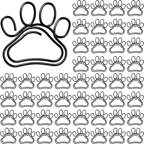 50 Pcs Paw Paper Clips Mini Cute Dog Shape Paper Clips Dog Lover Gifts Cat Paw Paper Clips Fun Paperclips Animal Bookmark for Work School Kids Stu...