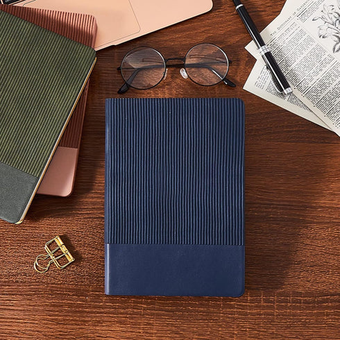 Lined Journal Notebook For Women Men,216 Pages A5 Leather Cover Aesthetic Journal Business Office College Diary Writing,100 GSM Thick Paper, 5.79"...