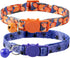 BoomBone 2 Pack Cat Halloween Collar,Pumpkin and Purple Dog Collars for Small Dogs...
