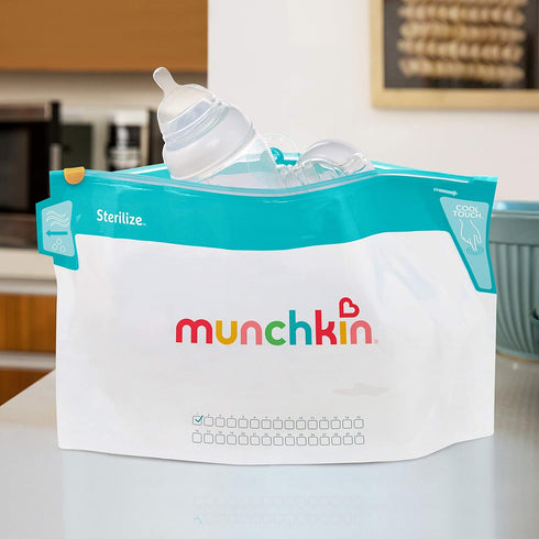 Munchkin® Sterilize™ Microwave Bottle Steam Sterilizer Bags, 30 Uses per Bag, 6 Pack...