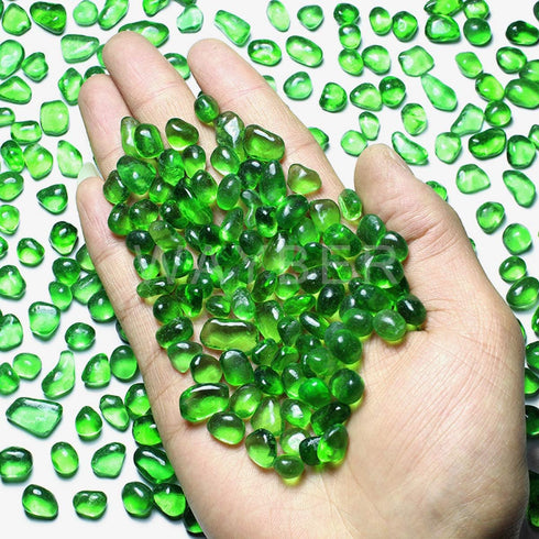 WAYBER Glass Stones, 1Lb/460g Irregular Sea Glass Pebbles Non-Toxic Artificial Gemstones for Vase Filler/Handmade Gift/Terrarium Flowerpot Aquariu...