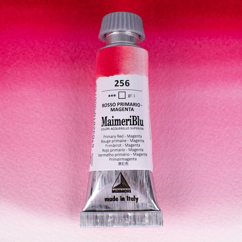 MaimeriBlu 12ml Single-Pigment Watercolor Paint - Primary Red - Magenta PV19 Professional Watercolor Paint - Lightfast and Transparent Watercolor ...