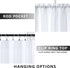 White Kitchen Curtains 36 Inch Length Sets of 2 Panels Half Windows Rod Pocket Cafe Curtains Small Tier Curtains Semi Sheer Short Farmhouse Curtai...