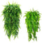 Fake Fern Artificial Hanging Ferns Outdoor Faux Hanging Greenery Plant Indoor UV Resistant Plastic Plants for Wall, Wedding Party, Holiday Decor-2...