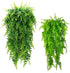 Fake Fern Artificial Hanging Ferns Outdoor Faux Hanging Greenery Plant Indoor UV Resistant Plastic Plants for Wall, Wedding Party, Holiday Decor-2...