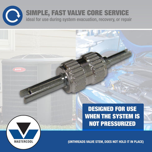 Mastercool 81290 Valve Core Remover & Installer – Double-Ended Tool for R12/R134a Standard, JRA, and Eaton Large Bore Valve Cores...