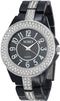 Accutime XOXO Women's XO5461 Rhinestone Accent Black Analog Bracelet Watch...