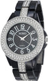 Accutime XOXO Women's XO5461 Rhinestone Accent Black Analog Bracelet Watch...