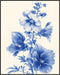 Posterizer 1 pcs-baby blue pretty flowers for chic decor-Floral & Botanical Art-Abstract & Modern Art-Decor for Home & Office- UNFRAMED Wall Art...