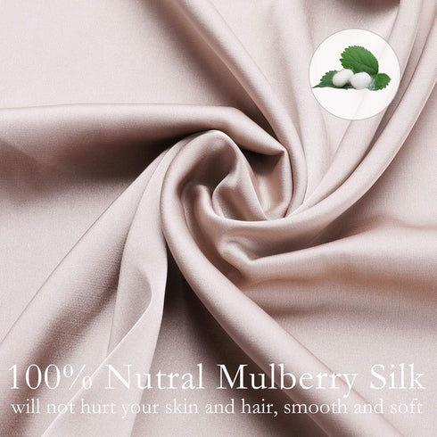 Silk Pillowcase for Hair and Skin 2 Pack 100% Mulberry Silk Bed Pillowcase Hypoallergenic Soft Breathable Both Sides Silk Pillow Case with Hidden ...