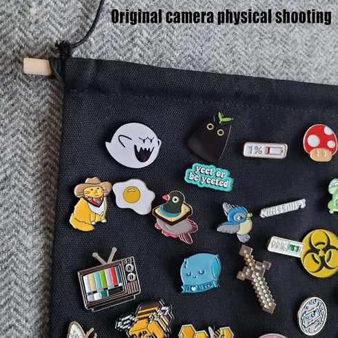 3PCS Pin Display Banner Board, Enamel Pin Collection Display Holder with Hooks, Pin Board for Enamel Pin, Wall Hanging Brooch Jewelry Organizer (A...