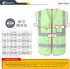 JKSafety 9 Pockets Class 2 High Visibility Zipper Front Safety Vest With Reflective Strips, Meets ANSI/ISEA Standards (150-Green, 4X-Large)...