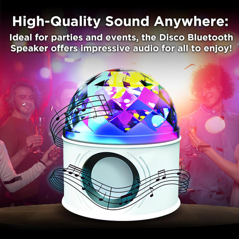 SKYLAR Disco Ball Speaker: 6 Light Modes, Bluetooth Connectivity, HiFi Audio, USB Powered – Perfect for Parties, Birthdays, Weddings – Illuminates...