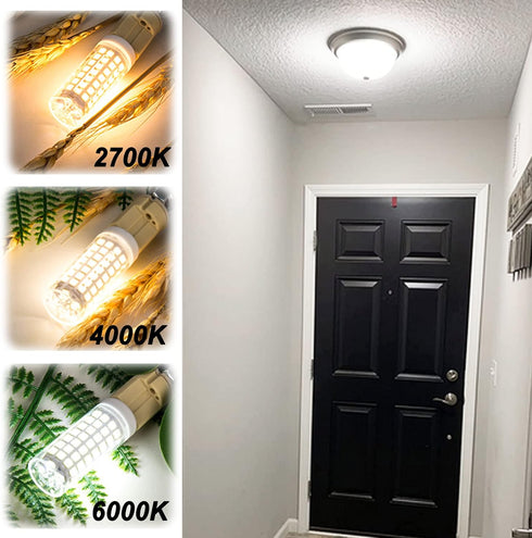ALIDE E26 100W Replacement LED Candelabra Corn Bulbs,6000K Bright Daylight White,E26/E27 12W LED Light Bulbs 1200LM for Ceiling Fan Chandelier Pen...