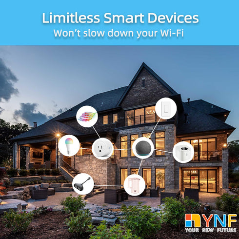 YNF Smart Plug, Works with Alexa, Simple to Set Up with One Voice Command, Voice Control, Remote Control, Timer & Schedule & Group Controller, Sta...