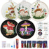BERYA 5 Set Embroidery Kit for Adult Beginners, Stamped Cross Stitch Kit with Mushroom Pattern, Hoops, Color Threads, Tools and Easy to Follow Ins...