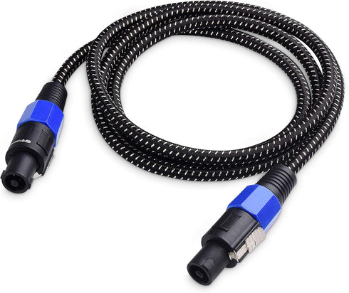 Cable Matters Premium Braided 12AWG Speaker Cable 6 ft Compatible with Speakon NL4FC Port...