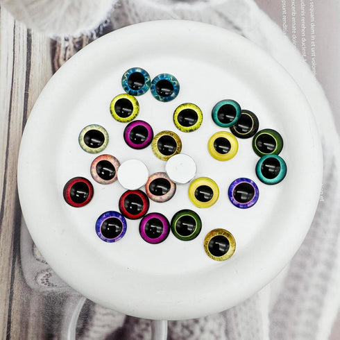 20 Pairs 18mm Owl Bird Glass Eyes for Art Dolls Sculptures Props Masks Fursuits Jewelry Making Taxidermy Flatback...