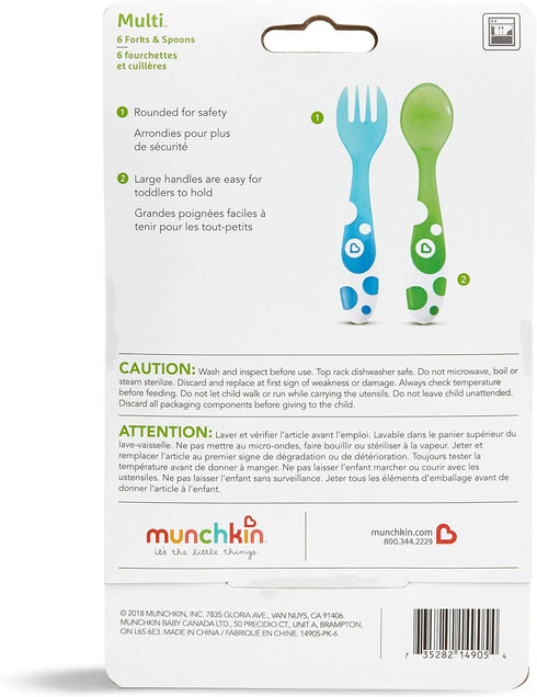 Munchkin® Multi™ Toddler Forks and Spoons, 6 Pack...