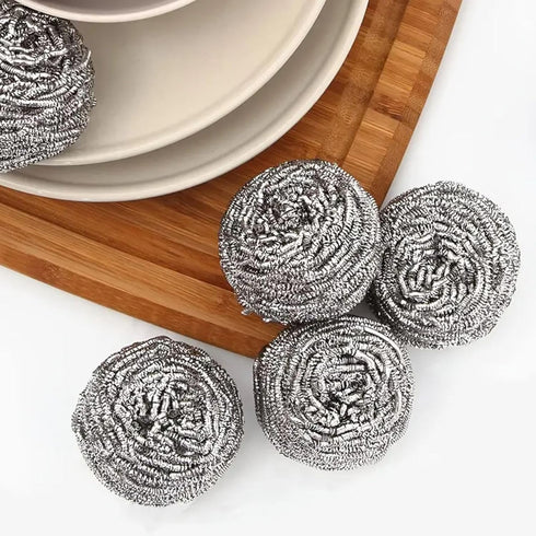 Stainless Steel Sponges (Set of 3 Scrubbies) Will not Scratch - Stainless Steel Sponges Easily Scrub Away Greasy, grimy Build-up and Baked-on Stai...