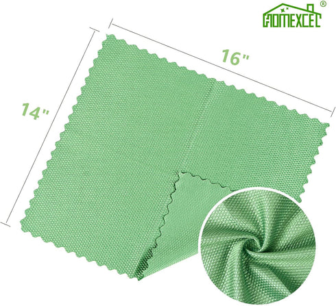 HOMEXCEL Microfiber Glass Cleaning Cloths-6PK, 16"x14" Lint Free Window Cleaning Cloth, Glasses, Mirrors, Screens, Stainless Steel, Premium Microf...
