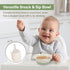 CHILDLIKE BEHAVIOR 3-in-1 Baby Sippy Bowl Set - Mess-Free Mealtime Magic - Includes Cereal Bowl, Lid, Ergonomic Spoon - Snack Bowl for Soup, Milk,...