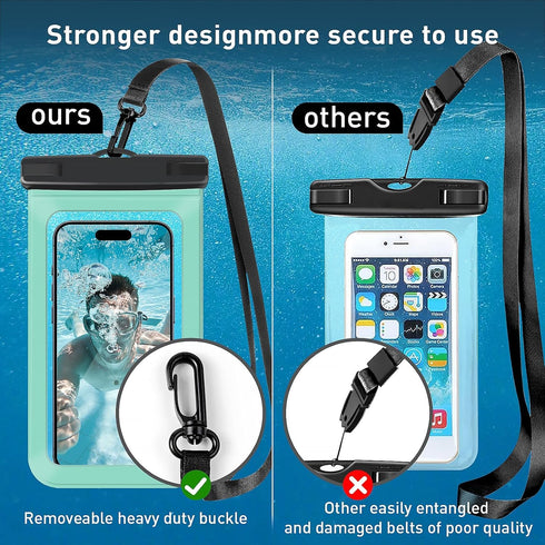 Waterproof Phone Pouch?Universal Case Compatible for iPhone 15 14 13 Pro Max XS Plus Samsung Galaxy S22 Cellphone Up to 8.3", IPX8 Under Water Bea...