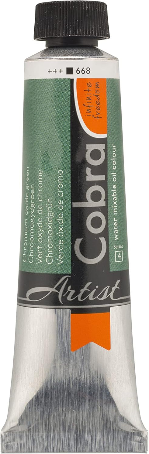 Cobra Water-Mixable Oil Color 40 ml Tube - Chromium Oxide Green...