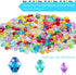 900 Pieces 3 Size Faceted Bicone Crystal Beads Bicone Mix Color DIY Craft Beads for Bracelet Necklace Earring Jewelry Making...
