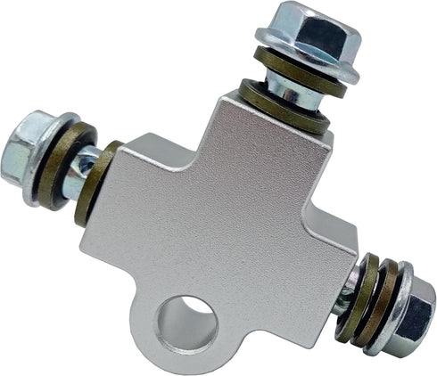 Motorcycle Hydraulic Brake Line Tee Hose Connector 3 Way Adapter with M10 Banjo Bolt(Square Shape)...