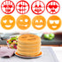 Emoji Pancake Molds & Egg Rings- 4 Pack for Kids AND Adults- Reusable Silicone Smiley Face Maker Doubles as Cookie Cutter- Breakfast Treat, Baking...