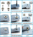 12 Sets Heavy Duty Leather Snap Fasteners Kit, 15mm Metal Snap Buttons Kit Press Studs Leather Rivets and Snaps for Clothing, Leather, Jeans, Jack...