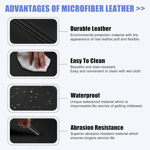 X AUTOHAUX 1Pair Car Center Console Lid Armrest Seat Box Cover Protector Replacement Microfiber Leather for Acura MDX 2007-2013 Armrest Lid Not In...