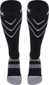 CSX 20-30 mmHg Compression Socks for Men and Women, Knee High, Recovery Support, Athletic Sport Fit, Silver on Black, Medium...