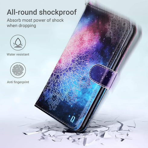 ULAK for iPhone SE 3(2022)/SE(2020)/8/7 Wallet Case with Card Holder, Premium Floral PU Leather Flip Case with Kickstand Card Slots,Wrist Strap, D...