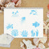JULMELON Stencils for Painting,20Pcs Sea Life Stencils Sea Animal DIY Pattern Stencils for Painting on Wall Floor Decor DIY Rock Painting Art Proj...