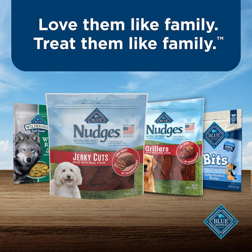 Blue Buffalo Nudges Jerky Cuts Dog Treats, Made in the USA with Natural Ingredients, Steak, 10-oz. Bag...