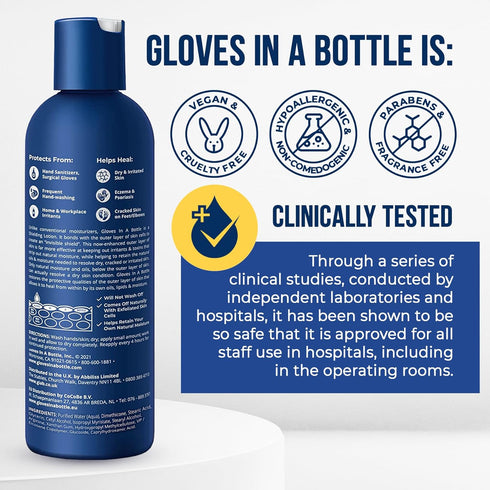 Gloves In A Bottle Psoriasis Eczema Relief Cream - Shielding Lotion for Women, Men, Baby - Cracked Hands Repair Cream - Dermatitis Rash and Itchy ...