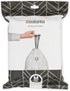 Brabantia PerfectFit Trash Bags (Size M/16 Gal) Thick Plastic Trash Can Liners with Drawstring Handles (40 Bags)...