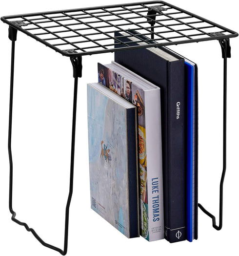 LockerMate Stac-A-Shelf Locker Shelf, Stackable Organizer, Extra Tall, Fits Standard Size School Lockers, Black...
