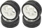 Apex RC Products 1/10 On-Road 12mm White 5 Spoke Wheels V Tread Rubber Tires (Set of 4) #5015...