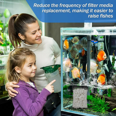 Sukh Pond Filter Media - Aquarium Filter Media 425g Filter Media Ceramic Rings for Aquarium Filter for Pond Fish Tank Canister Filter...