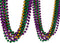 Oojami 144 PCS Mardi Gras Beads Green Purple Gold Metallic Beads Necklaces Accessories BulkCarnival Beads Necklace for Parade Throws Party Decorat...
