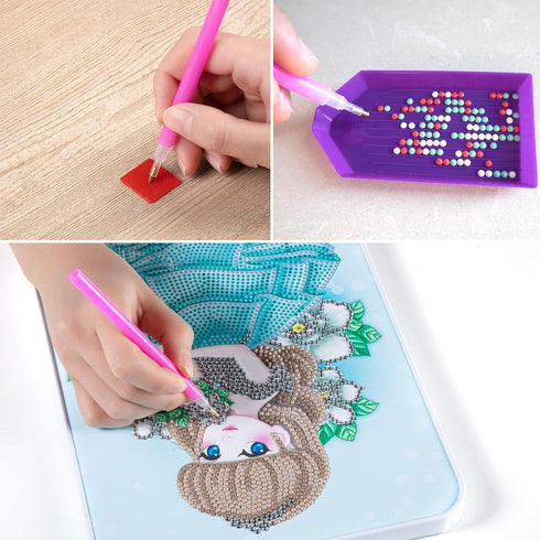 20PCS Purple Plastic Diamond Painting Trays,3.5inches x 1.9inches Bead Sorting Trays Organizer, Diamond Painting Tool Accessories for DIY Art Craf...