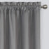 ECLIPSE Canova Blackout Thermaback Window Valance Curtains for Kitchen or Bathroom, 42 in x 21 in, Charcoal...