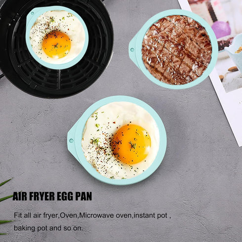 Siliocne Air Fryer Egg Mold 4 INCH Jumbo Silicone Muffin Top Pan Egg Mould for Breakfast Sandwiches Air Fryer Baking Pan 4 Pack...