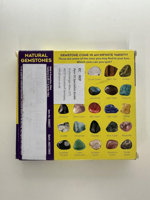 XXTOYS Rocks Collection 25PCS Rock and Mineral Education Set Gemstones for Kids Geology Gem Kit with Healing Chakra Gemstones, Tumbled Stones and ...