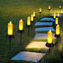 Solar Powered LED Flameless Candles Lights, Built-in 600MA Battery Runs up to 16H, Electric Fake Pathway Candle Lights with IP65 High Rating Water...