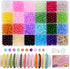 Yelofesh 1100PCS 6mm Glass Beads for Jewelry Making, 24 Vibrant Colors Crystal Round Glass Beads for Bracelets, Complete Bracelet Making Sets for ...